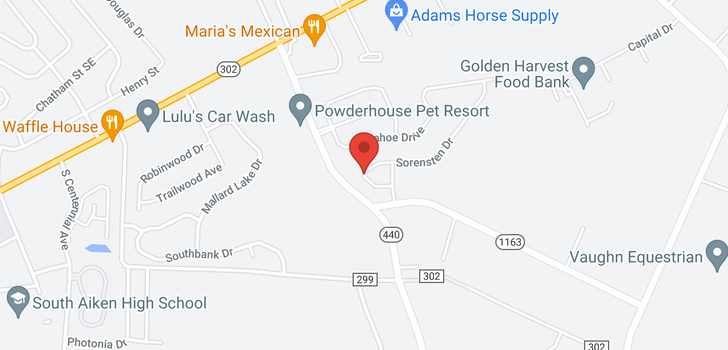 map of 4229 Sorensten Drive, Aiken, SC 29803